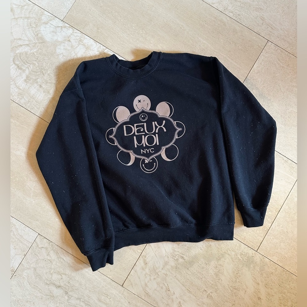 Deuxmoi Black Sweatshirt - Medium